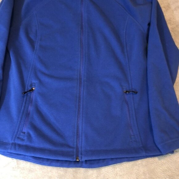 LANDS' END Mens Blue Fleece Full Zipper Jacket Sz Medium - Picture 4 of 10